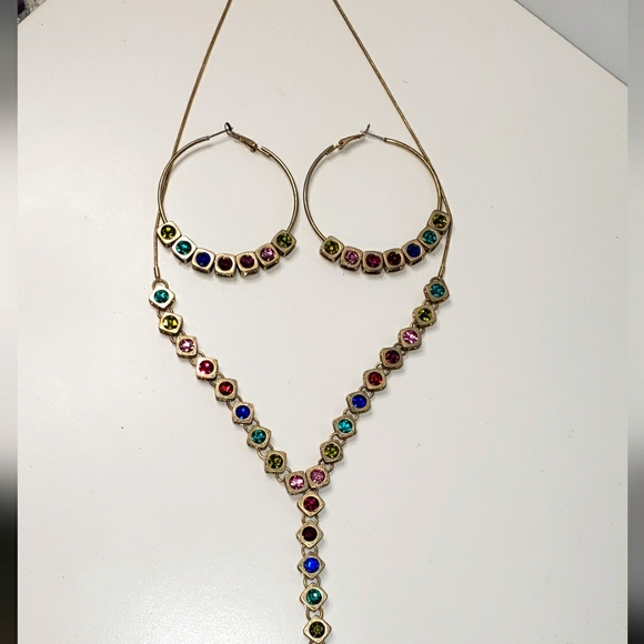 Carol Dauplaise Gold Tone Multicolor Stones Jewelry Set - Picture 7 of 11